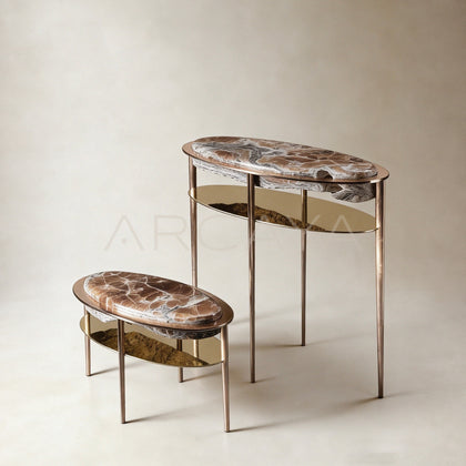 Aston Hand Forged Stone End Table - main