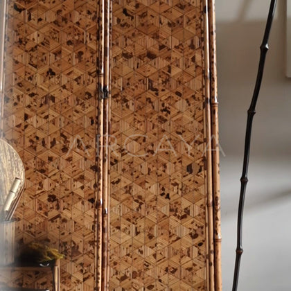Marquetry Double Door Tall Cabinet - detail