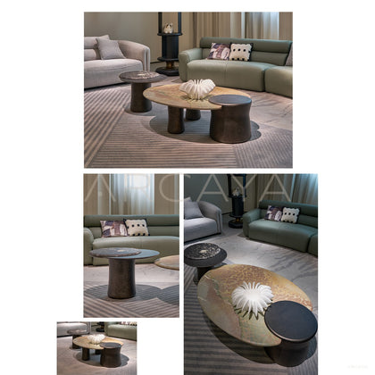Cloud Stone Nesting Coffee Table - scene