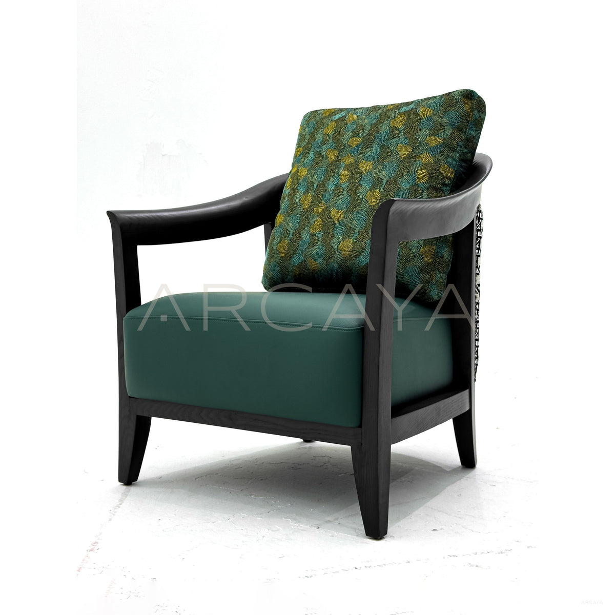 Solid Wood Frame Lounge Chair in detail