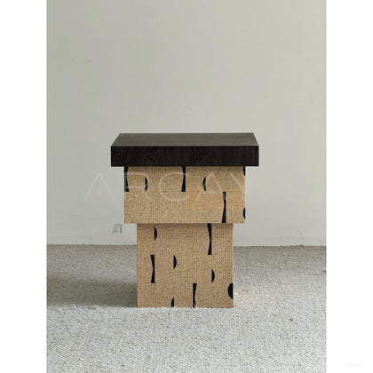 New Year Wood Side Table - scene