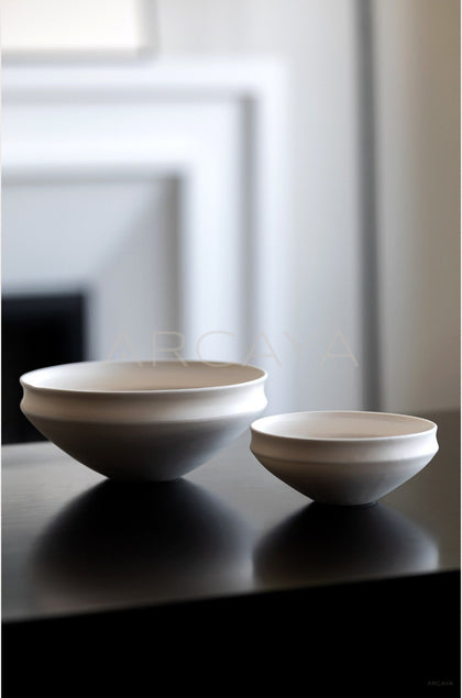 Amu Collab Folded Edge Ceramic Soup Bowl - scene
