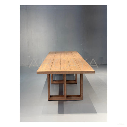 Outdoor Long Dining Table - scene
