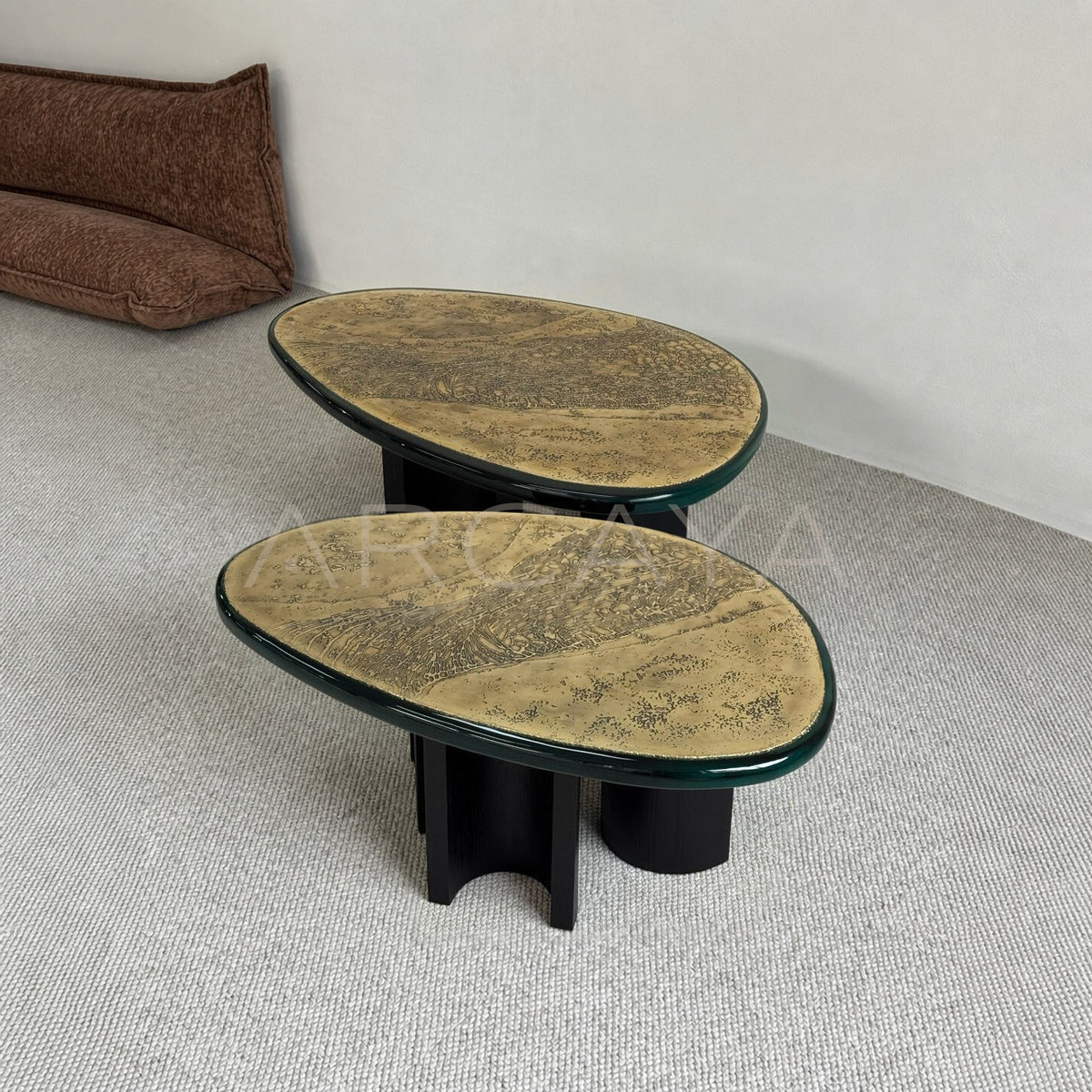 Resin Metal Carved Coffee Table - main