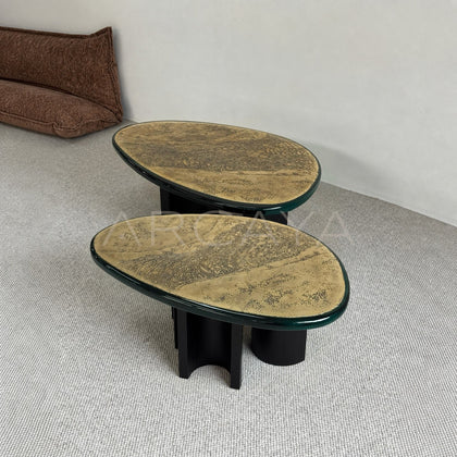 Resin Metal Carved Coffee Table - main