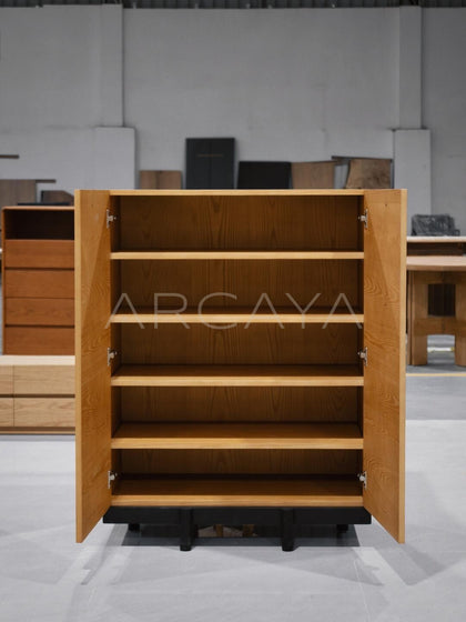 Custom Solid Wood Shoe Cabinet - scene