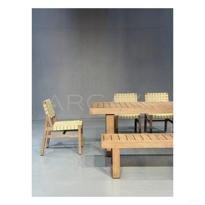 Teak Outdoor Dining Set Villa - scene