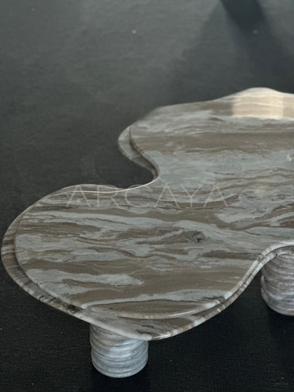 Free Form Marble Coffee Table - scene