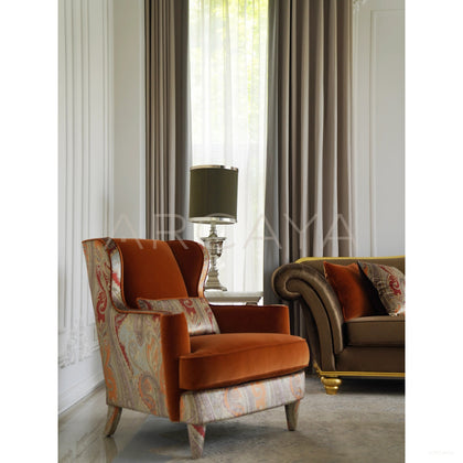 Classical Sofa Coffee Orange - scene