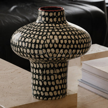 Dadan Hand Painted Plaid Vase 2 - main