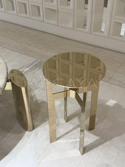Ellis Style Marble Side Table - scene