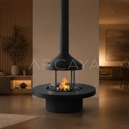 Miles Hanging Fireplace - scene