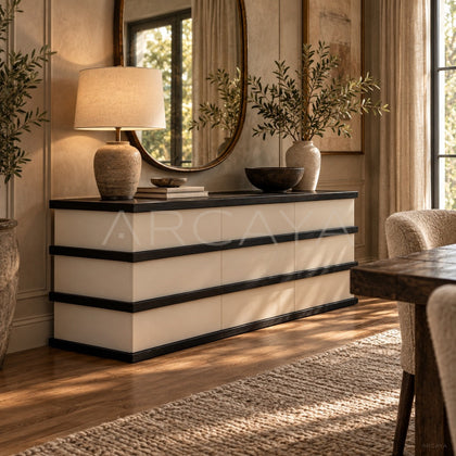 Black White Minimalist Sideboard - scene