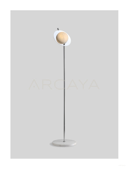 Stone Half Moon Disc Floor Lamp 96175 - scene