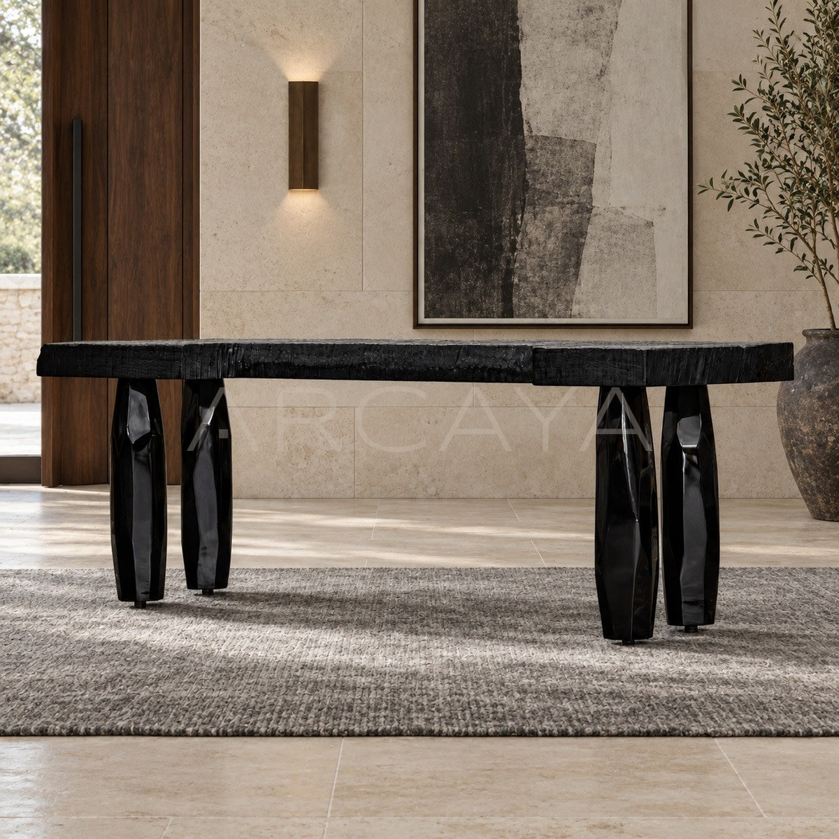Natural Style Solid Wood Bench - main