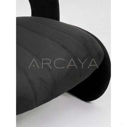 Ring Pleated Suede Art Lounge Chair - scene