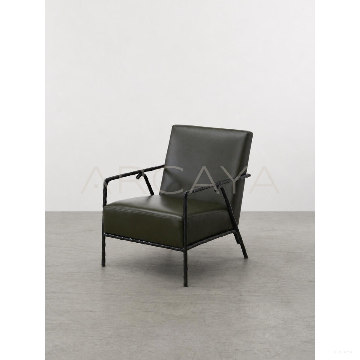 Saint Germain Leather Lounge Chair in detail