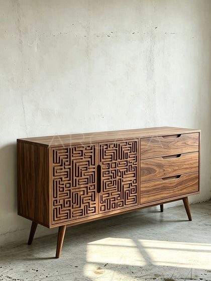 Carved Buffet Sideboard - scene