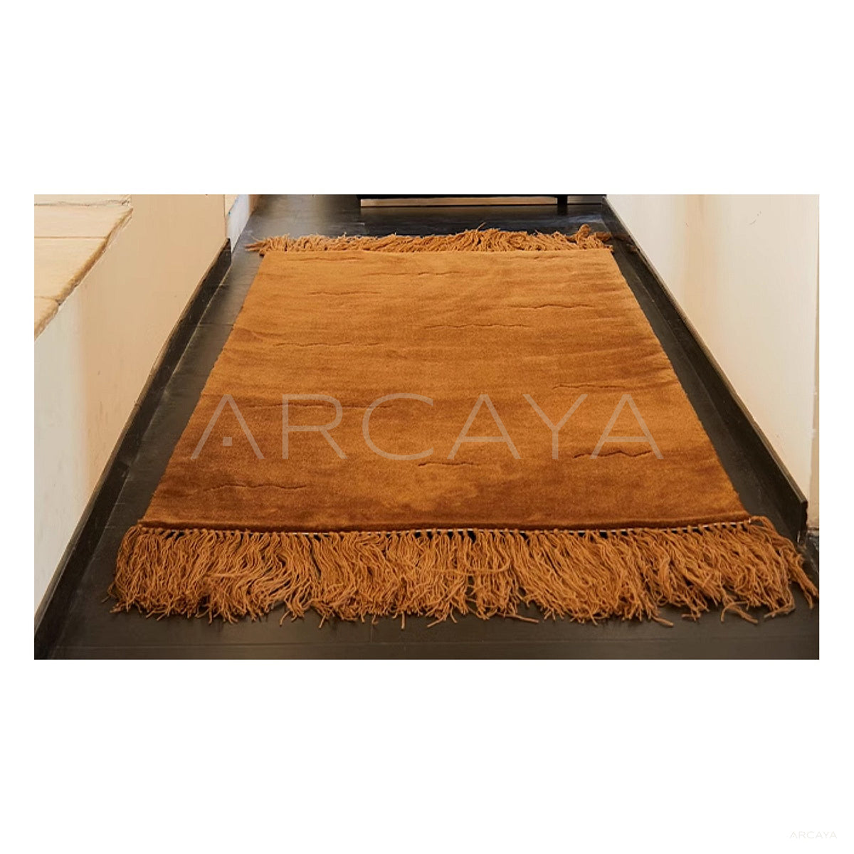Caramel Fringe Rug Dsm P033 C01 in detail