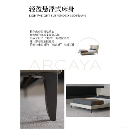 Gentleman Italian Minimalist Bed - scene