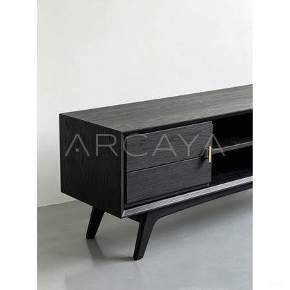 Ash Wood Tv Stand - scene