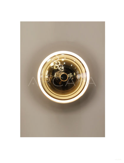 Gold Glass Globe Wall Light 97179 - scene