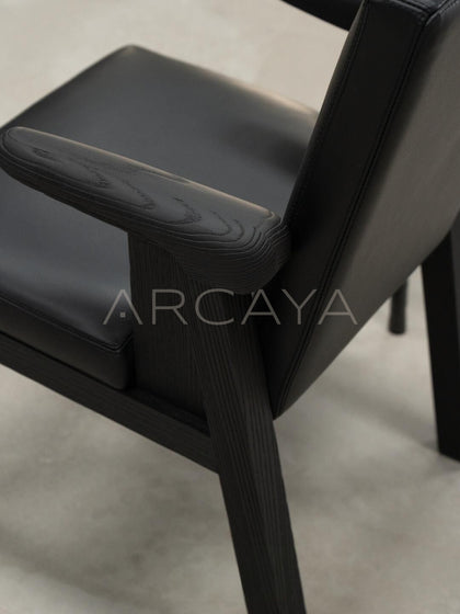 Hector Brushed Wood Grain Dining Chair - detail