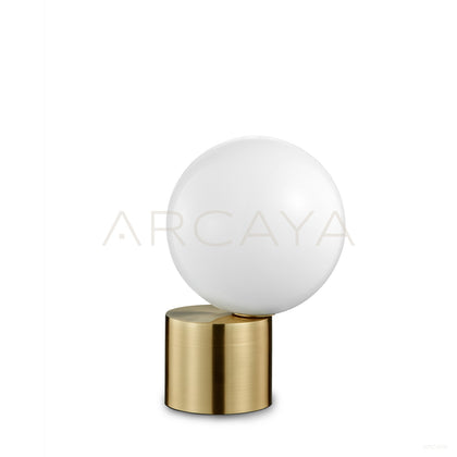 Metal Column Milky Globe Table Lamp 10563 - scene