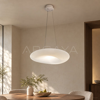 White Saucer Pendant Light 96065 - main