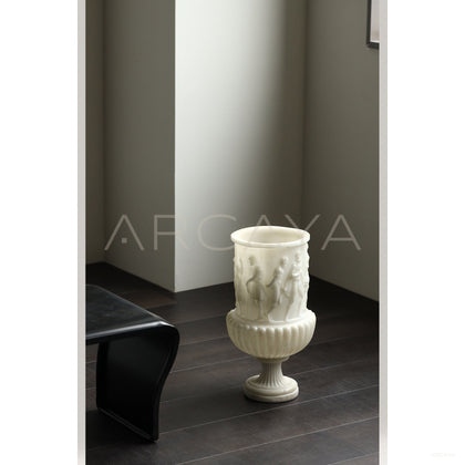 Roman Relief Mid Century Art Vase - scene