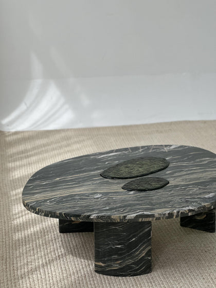 Classic Modern Stone Furniture Piece — Coffee Table - scene