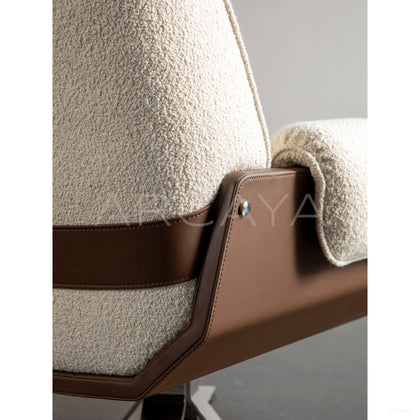 Vintage Swivel Lounge Chair - scene