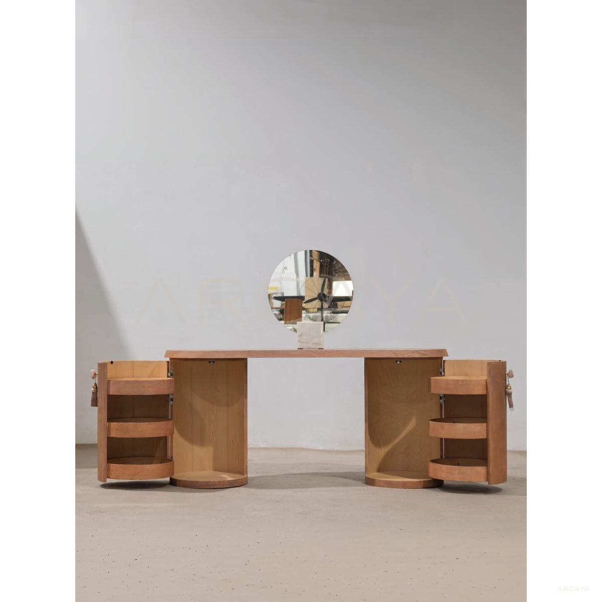Custom Solid Wood Vanity Table in detail