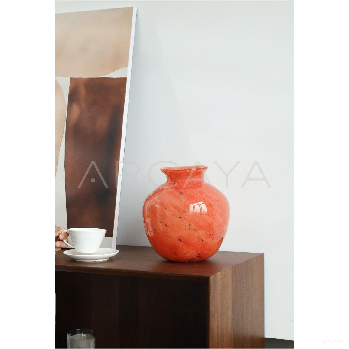 Glass Hydroponic Art Vase in detail
