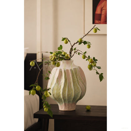 Handmade Pleated Ceramic Vase - scene