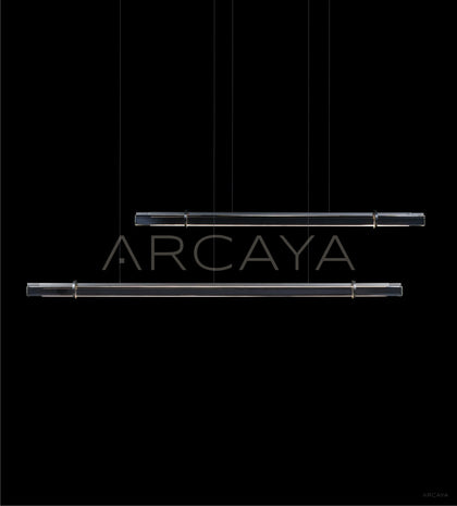 Linear Crystal Tube Black Clip Pendant Light 80599 - scene
