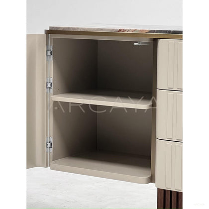 Italian Stone Vertical Stripe Sideboard - scene