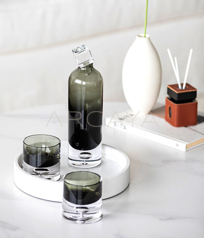 Gradient Smoked Glass Decanter Set - scene