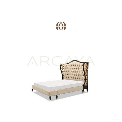Lyla Elegant Carved Bed - scene