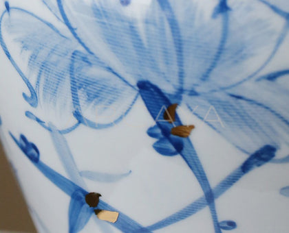 Blue White Porcelain General Jar Vase - scene