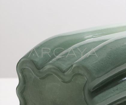 Mid Century Wide Mouth Lily Glass Vase - scene