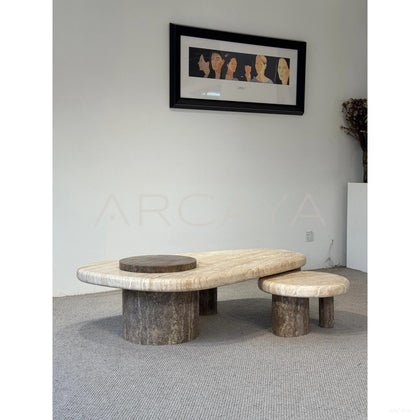 Travertine Coffee Table Zaiye - scene