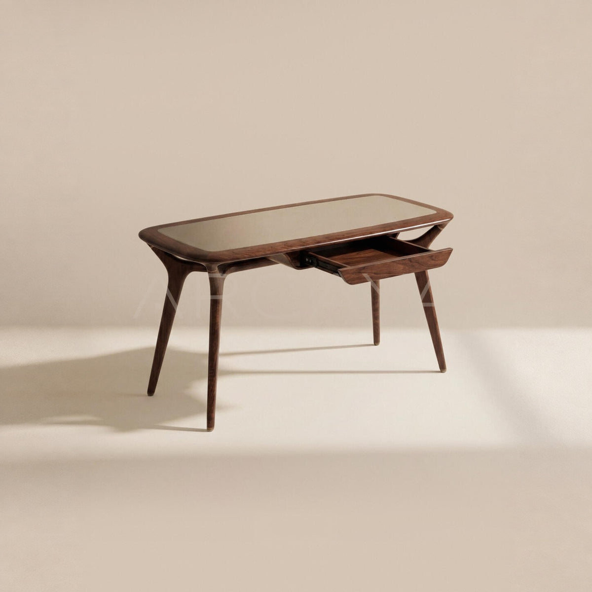 Black Walnut Veneer Mortise Tenon Desk - main