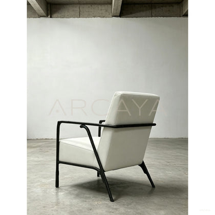 Saint Germain Bronze Leather Armchair - scene