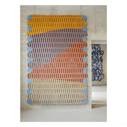 Colorful Linear Woven Rug Dsm P016 F - scene