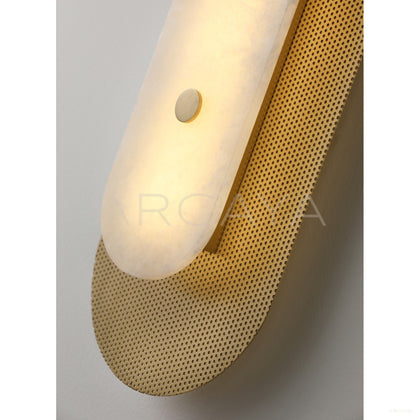 Gold Mesh Alabaster Wall Light 21850 - scene