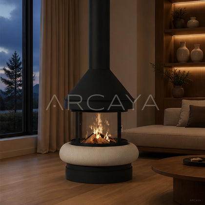 Basil Hanging Fireplace - main