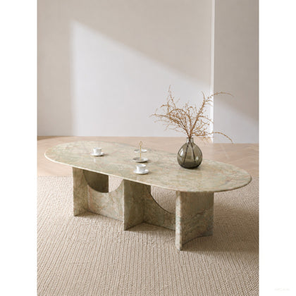 Monet Garden Stone Dining Table - scene