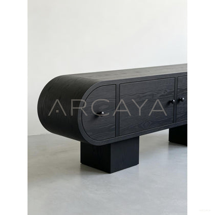Black Curved Sideboard - scene