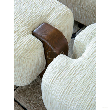 Lotus Root Modular Upholstered Bench - scene